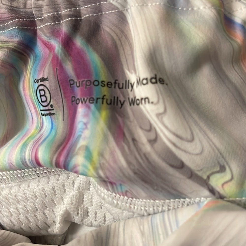 Athleta Marble Swirl Leggings in Black, White, Gray with Iridescent Accents - Picture 12 of 12